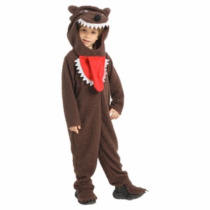 Costume de loup brun Jiedi pour enfants, déguisement d'Halloween, tenue de jeu de rôle animal, costume de scène scolaire - Product Image 5
