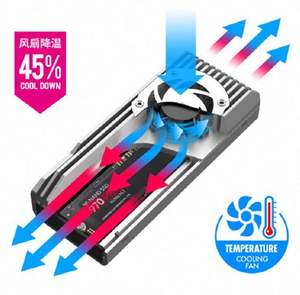 NVME katı hal sabit disk kutu akıllı fan soğutma <span class=keywords><strong>m</strong></span>.<span class=keywords><strong>2</strong></span> katı hal nvme sabit disk kutu metal yazma koruması - Product Image 3