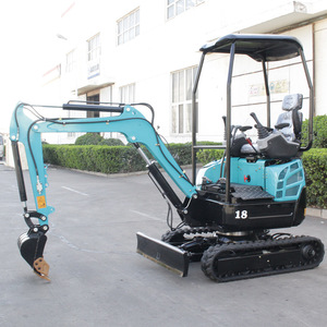 Mini-excavatrice sur chenilles Ez 18 pour opérations minières, couleur bleue - Product Image 1