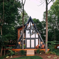 Maisons Tiny Modernes, Petite Cabane, Kit Préfabriqué, Luxe, Forme Triangulaire, Maison à Cadre en A