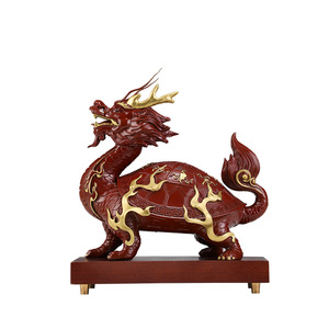 Figura Decorativa de Dragón Tortuga de Cobre y Oro, Hecha a Mano, para Decoración de Sala de Estar u Oficina - Product Image 3