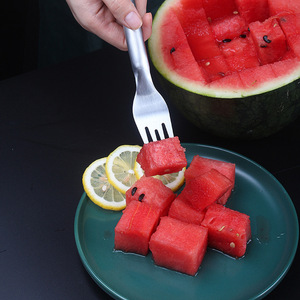 Watermelon Cutter Stainless Steel 430 Dual Head Fruit Divider Fork For Watermelon Dicing And Cube Cutting Tool - Product Image 2