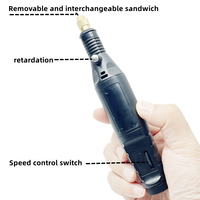 Lot de 60 meuleuses à ongles rotatives à vitesse réglable 12V, mini perceuse électrique pour le polissage et le poinçonnage des ongles.