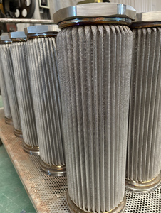 Elemento de filtro de fieltro corrugado de malla de acero inoxidable Elemento plegable de filtro de aceite lubricante Filtro de succión de aceite de tubería - Product Image 6