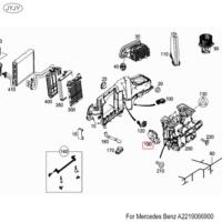 A2219066900/A2218200042 Servomoteur de vanne de circulation d'air, distributeur d'air, chauffage/air, neuf d'origine pour Mercedes Benz W221