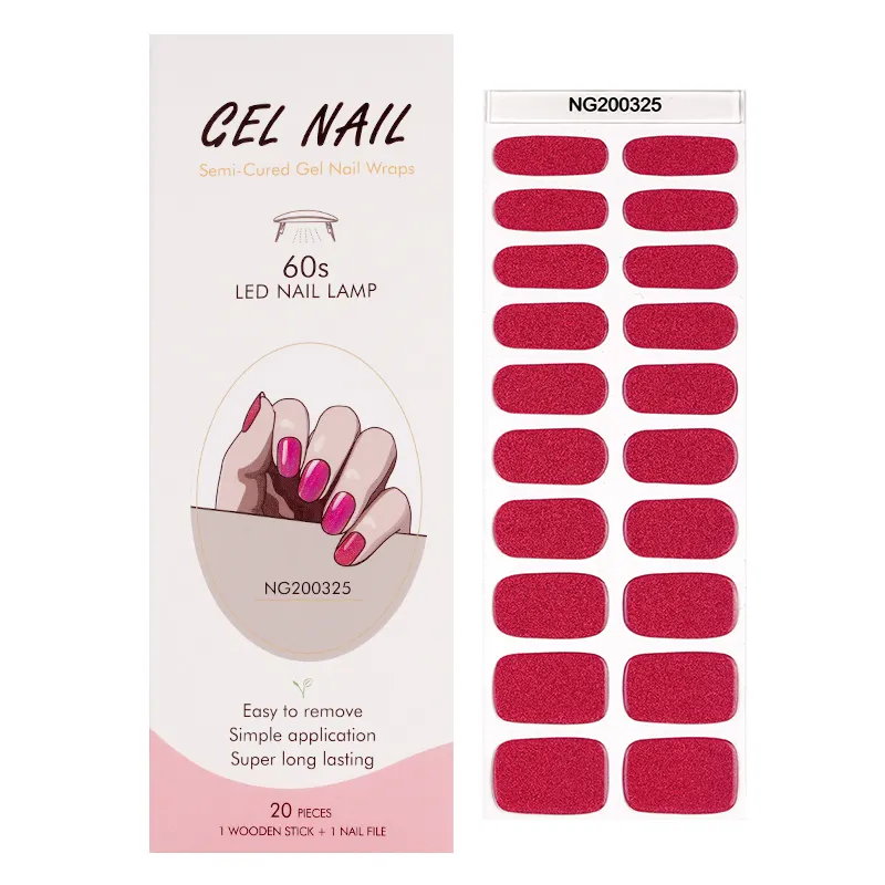 2024 wholesale top seller Gel Nail Stickers factory UV Gel Polish Nail Art Nail wraps Gel Polish