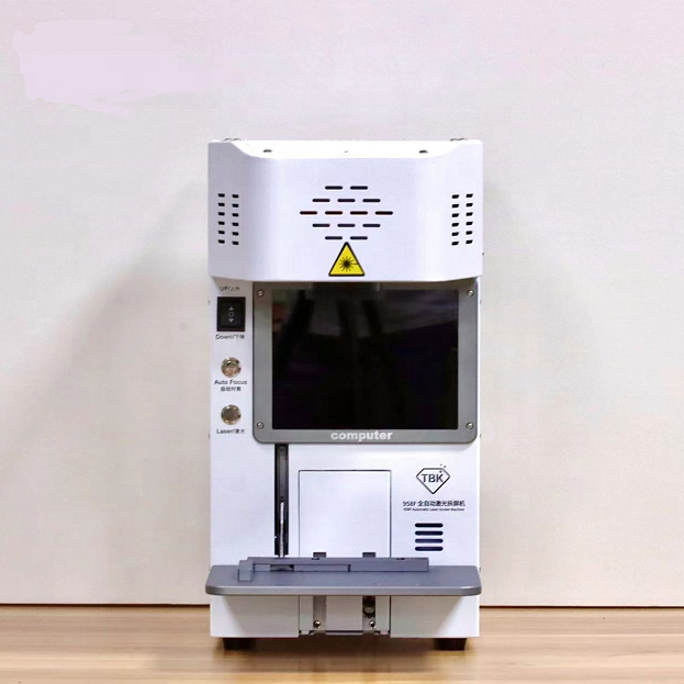Newest TBK 958F Mini 20W Laser Machine for Iphone Back Glass Removing Marking Integrated Machine