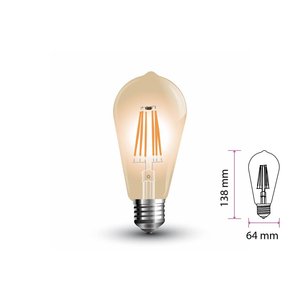 E27 ST64 4W lampadina a filamento LED caldo bianco 2200K copertura Vintage ambra SKU-4361-illuminazione/lampadine - Product Image 2