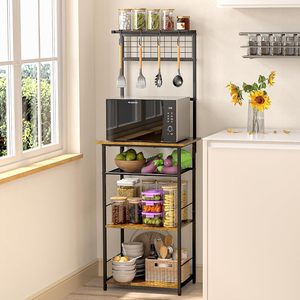 <b>Kitchen</b> Hook <b>Rack</b> Wall Mounted Iron Multi Functional Utensil <b>Storage</b> For <b>Kitchen</b> Spice Organizer - Product Image 1