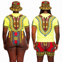 Conjunto de 3 piezas a juego para parejas con estampado Dashiki para el Carnaval Caribeño de lunes, disfraz de Jouvert, marca privada, ropa de baño para fiesta en Miami