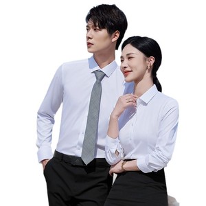 Wrinkle-Free White Work Shirts For Men And Women Modal Short Sleeve Formal Uniforms Cool Feeling Professional Attire - Product Image 5