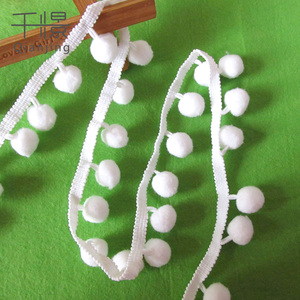 Vendita calda soffice rifiniture in pizzo Pom Pom pizzo bianco 1cm 1.5cm diametro 2cm-prodotto in pizzo ad alta richiesta - Product Image 3