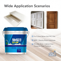 Perekat Laminasi Vakum PUD Film PVC Papan MDF Membran Press Pintu Kayu Pintu Kabinet Resin Epoksi Tahan Panas Berbasis Air
