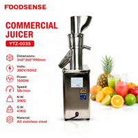 Hoge kwaliteit roestvrijstalen commerciële automatische sinaasappel-gember-fruit-groente-extractor sapcentrifuge voor kleine bedrijven