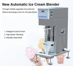 Mixeur professionnel entièrement automatique pour la fabrication de desserts, Machine de mixeur pour faire de la glace au yaourt, des fruits