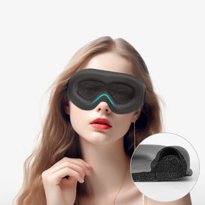 Masque de sommeil 3D occultant en coton confortable OEM – Mousse à mémoire de forme sans pression, sangle élastique compatible cils - Product Image 4