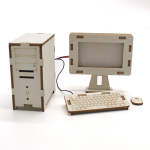 Kit de modèle d'ordinateur en bois 80 mm, jouet éducatif STEM pour enfants, projet scientifique DIY - Product Image 3