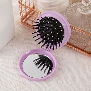 Portable Compact Girls Airbag Massage Comb Mini <b>Mirror</b> Folding Design Personalized Makeup Use Pocket <b>Mirror</b> Custom Logo - Product Image 6