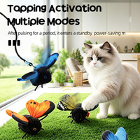 Jouet pour chat papillon électrique intelligent à détection, papillon qui bat des ailes, jouet interactif pour chat, pour intérieur et extérieur
