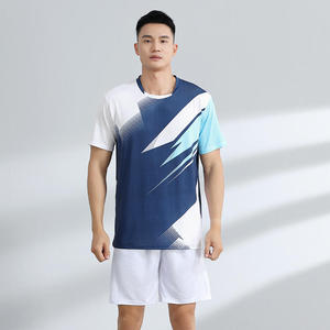 Kaos Olahraga Pria Kustom Pabrik, Cepat Kering, Bahan Polyester Bernapas, untuk Tenis, Bulu Tangkis, Pickleball, Pakaian Tim - Product Image 6