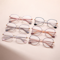 Modèle 2026 personnalisable : Lunettes anti-lumière bleue en métal pour femme avec branches à fil intégré – Élégantes et polyvalentes