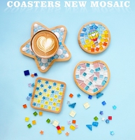 Kit de carreaux de mosaïque en verre et céramique de couleurs mélangées pour sous-verres et décoration intérieure Cadeaux de fantaisie faits à la main
