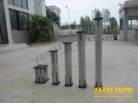 TECHTEAM Plateforme Modulaire d'Événement Extérieur Pliable en Aluminium 6082-T6 Certifiée TUV CE, 4x4 pieds, Réglable et Amovible