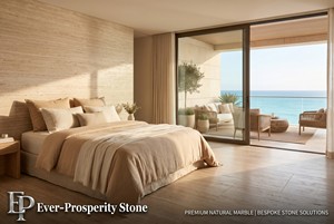 Losas de Mármol Travertino Beige Romano Natural, Pulido, Moderno, Impermeable, para Paredes Interiores, Pisos, Encimeras, Hoteles y Villas - Product Image 2