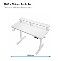 Bureau de Gaming Ergonomique 2026 en Fibre de Carbone, Table Esports Électrique à Hauteur Réglable, Monomoteur, 2 Sections