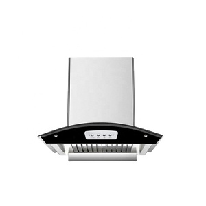 Campana Extractora <span class=keywords><strong>de</strong></span> Acero Inoxidable con Borde <span class=keywords><strong>de</strong></span> Vidrio Curvo, Montada en <span class=keywords><strong>la</strong></span> Pared, con Iluminación LED Integrada, Ventilación <span class=keywords><strong>de</strong></span> Alto Rendimiento para el Hogar - Product Image 1