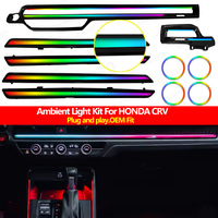 Kit de Iluminación Ambiental RGB Dinámica para el Interior Completo del Honda CR-V 2023-2025, Luz Fluida, Control por Aplicación, Mejora del Interior del Automóvil