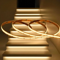 Bande lumineuse LED COB Flex Dotfree CRI90 3000k 4000k 6000k Lumière blanche Bande lumineuse DC24v 480leds/m COB CSP LED Bandes d'éclairage d'escalier