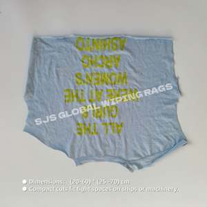 Trapos de Limpieza de Colores Variados, Trapos de Camiseta, Algodón Reciclado Industrial, 100% Algodón, para Limpieza de Polvo y Aceite de Máquinas - Product Image 3