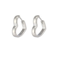 FY-EK508 925 argent Sterling 2025 nouveau Style Simple boucles d'oreilles en forme de coeur pour les femmes haut de gamme boucles d'oreille les plus vendues