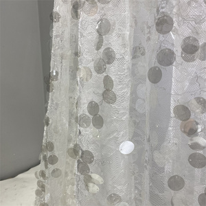 Tela de Vestido para Niñas, Nueva, Moderna, Lisa, Elástica, de Punto, Ligera, <span class=keywords><strong>Transparente</strong></span>, con Lentejuelas, de Poliéster, Certificada por OEKO-TEX - Product Image 6