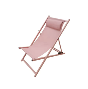 आधुनिक शैली एल्यूमीनियम फोल्डेबल समुद्र तट बाहरी रेक्लिनर सूर्य लाउंज कुर्सी समायोज्य ऊंचाई ऑक्सफोर्ड चंद्रमा कुर्सी समुद्र तट फर्नीचर ठोस - Product Image 5