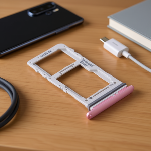 Bandeja para tarjetas SIM y Micro SD Lwis para Samsung Galaxy S20 G980F Rosa - Product Image 3