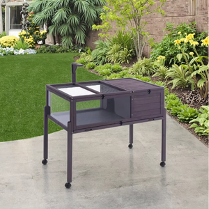 กรงสัตว์เล็กพร้อมขาตั้ง ขายดีจากโรงงาน ที่อยู่อาศัยสำหรับกิ้งก่า บ้านเต่า ตู้เลี้ยงเต่าแบบมีล้อพร้อมขาตั้งไฟ - Product Image 4