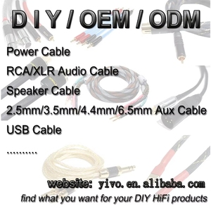 Câble audio auxiliaire plaqué argent à 8 cœurs <span class=keywords><strong>HIFI</strong></span> 3.8mm de diamètre 4.4mm à 2 RCA Extension DIY/OEM Câble audio et vidéo personnalisable - Product Image 6