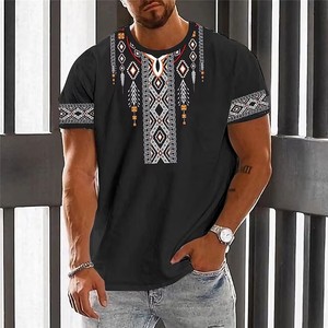 T-Shirt da Uomo in Maglia con Stampa Grafica a Blocchi di Colore Argyle, <span class=keywords><strong>Abbigliamento</strong></span> con Stampa 3D, Manica Corta per Uso Quotidiano e <span class=keywords><strong>Casual</strong></span> <span class=keywords><strong>Elegante</strong></span> - Product Image 1