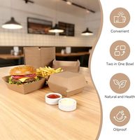 Solution d'impression d'emballages sur mesure en gros, emballages jetables pour hamburgers, emballages de qualité alimentaire, boîtes à hamburgers