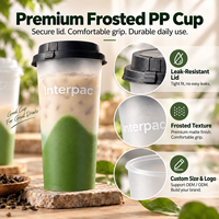 Gobelets à bulles avec couvercles, gobelets en plastique PP avec étiquetage intégré, gobelets imprimés pour thé à bulles, café glacé et boissons froides