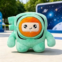 Mascotte en peluche personnalisée de dessin animé, astronaute spatial, personnage de marque en peluche douce, peluche rembourrée, OEM ODM, logo personnalisé, cadeau promotionnel, vente en gros