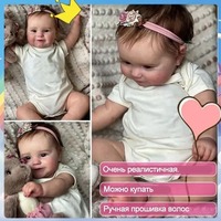 Muñeca Reborn de Vinilo de Alta Simulación de 50cm, Bebé Niña, Juguete de Vinilo Suave, Modelo W-020PW