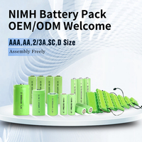 JY Nimh 1/2AA 750mah 2.4v ukuran paket baterai 1/2 AA 600mah Ni Mh sel isi ulang untuk Radio putar tangan