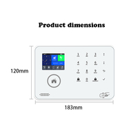 Système d'alarme de sécurité portable 4G/WiFi double réseau 2,4 pouces avec batterie intégrée, contrôle par SMS et application, résistant à l'eau, sans fil 433 MHz