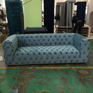 قوانغدونغ الأثاث الحديث بولي الصغيرة طقم أريكة اثنين مقاعد أريكة للأثاث المنزلي تشيسترفيلد صوفا - Product Image 5