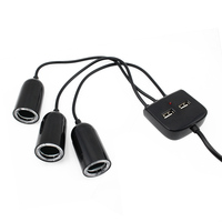 Adaptateur allume-cigare de voiture 12V 24V DC, 3 prises USB, chargeur, 2 ports avec interrupteur marche/arrêt