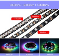 Guirlandes lumineuses LED intelligentes Magic Dream Color 12V 30LED WS2812B Epistar SMD5050 RGB, corps en cuivre, indice de protection IP33, commande par application