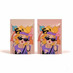 Pochette en feuille de mylar personnalisée sacs en plastique sac plat à trois joints latéraux avec fenêtre étanche à l'humidité et aux odeurs pour les aliments pour animaux de compagnie et les emballages de sucre - Product Image 4